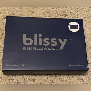 Blissy Blue Silk Pillowcase